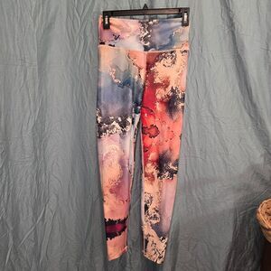 Vibrant Watercolor Print Leggings